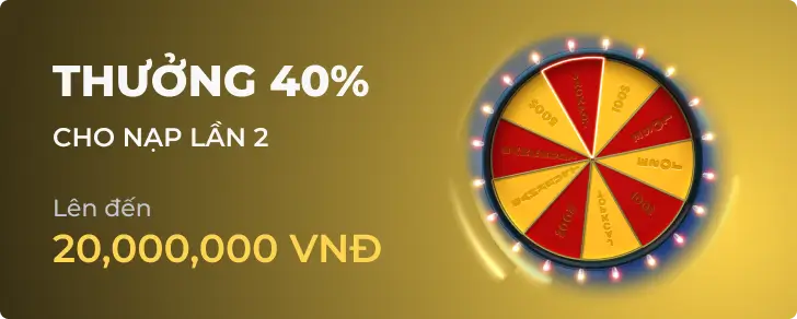 Khuyến mãi nạp lại 40% hàng ngày tại 8xxvn